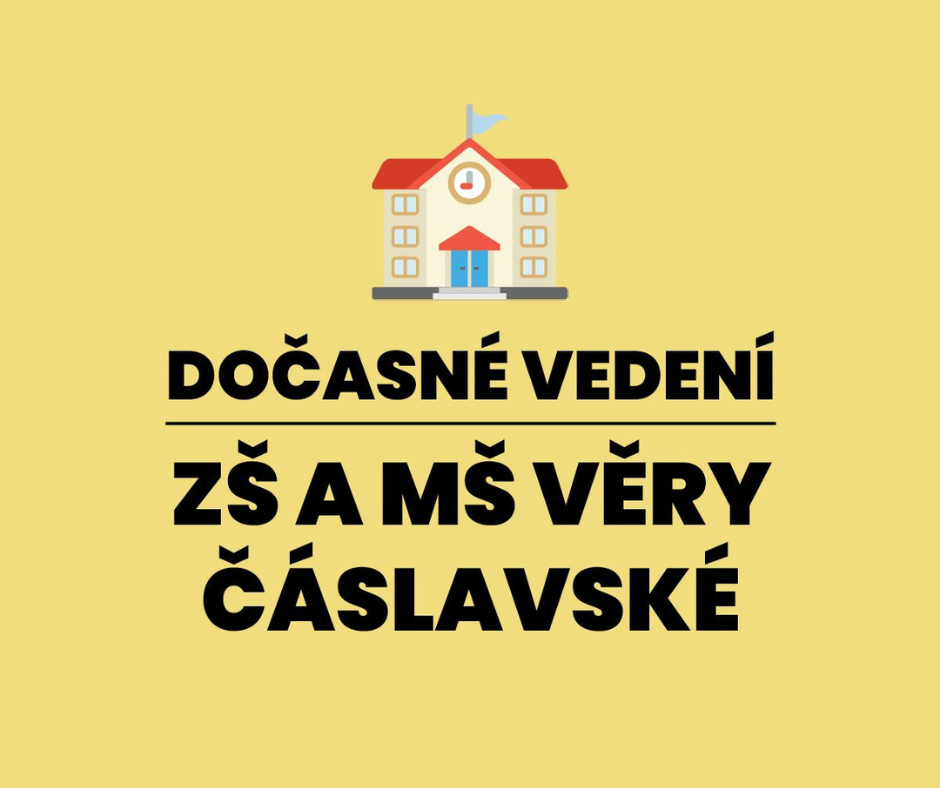 Změna vedení ZŠ a MŠ Věry Čáslavské