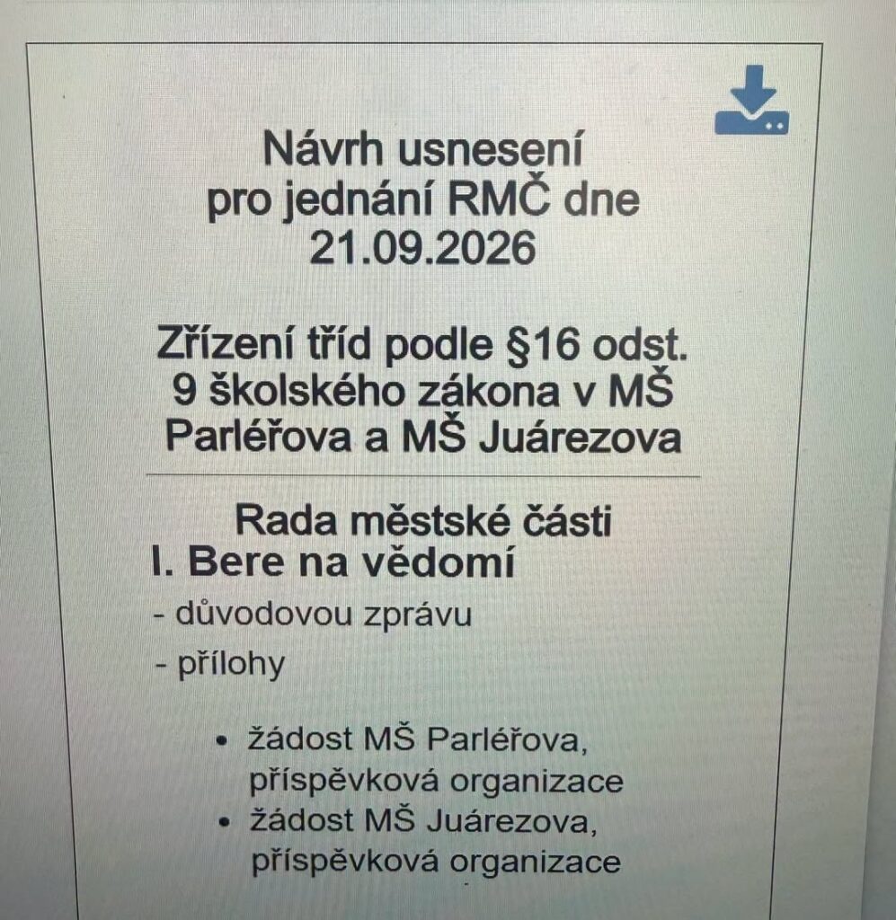 Praha 6 připravuje dvě nové speciální třídy